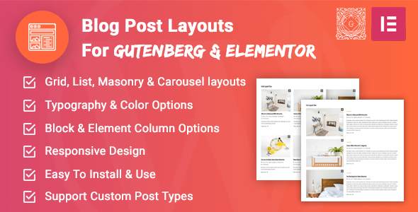 Blog Post Layouts For Gutenberg And Elementor Preview Wordpress Plugin - Rating, Reviews, Demo & Download