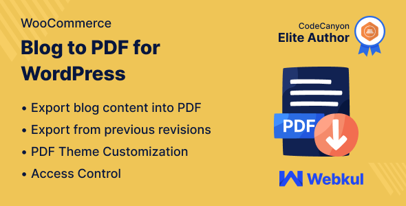Blog To PDF Plugin For WordPress Preview - Rating, Reviews, Demo & Download