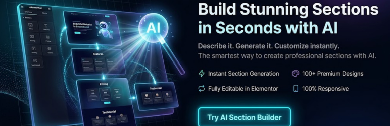 BlogCutter AI Section Builder For Elementor Preview Wordpress Plugin - Rating, Reviews, Demo & Download