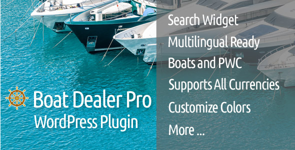 Boat Dealer Pro WordPress Plugin Preview - Rating, Reviews, Demo & Download