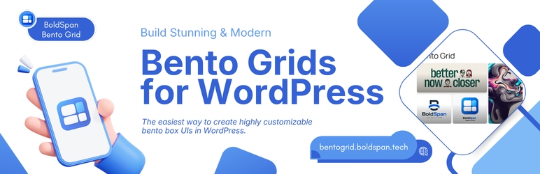 Bold Bento Grid Preview Wordpress Plugin - Rating, Reviews, Demo & Download