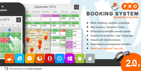 Booking System PRO (WordPress Plugin) Preview - Rating, Reviews, Demo & Download
