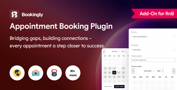 Bookingly – Appointment Booking Plugin For WooCommerce & RnB Preview - Rating, Reviews, Demo & Download