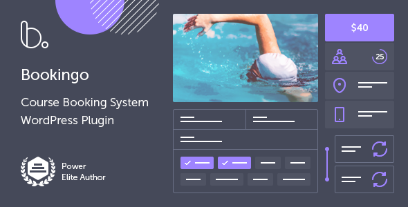 Bookingo – Course Booking System Plugin for Wordpress Preview - Rating, Reviews, Demo & Download