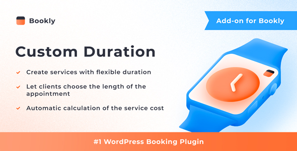Bookly Custom Duration (Add-on) Preview Wordpress Plugin - Rating, Reviews, Demo & Download