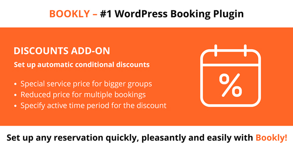 Bookly Discounts (Add-on) Preview Wordpress Plugin - Rating, Reviews, Demo & Download