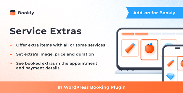 Bookly Service Extras (Add-on) Preview Wordpress Plugin - Rating, Reviews, Demo & Download