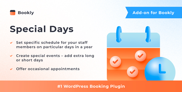 Bookly Special Days (Add-on) Preview Wordpress Plugin - Rating, Reviews, Demo & Download