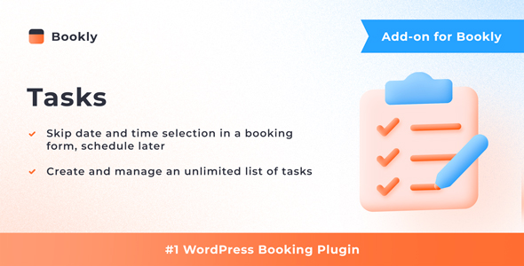 Bookly Tasks (Add-on) Preview Wordpress Plugin - Rating, Reviews, Demo & Download