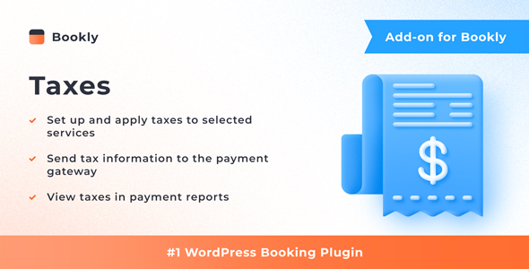 Bookly Taxes (Add-on) Preview Wordpress Plugin - Rating, Reviews, Demo & Download
