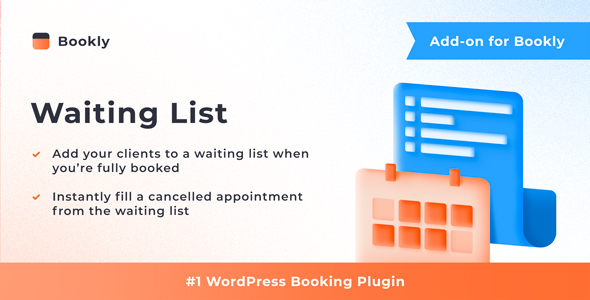 Bookly Waiting List (Add-on) Preview Wordpress Plugin - Rating, Reviews, Demo & Download