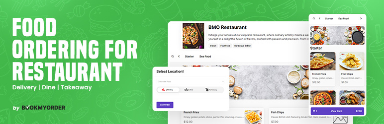 BookMyOrder – Food Ordering, Delivery, Takeaway And Reservation For Restaurants Preview Wordpress Plugin - Rating, Reviews, Demo & Download