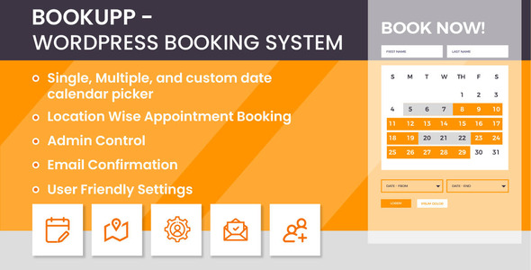 BookUpp – WordPress Booking System Preview - Rating, Reviews, Demo & Download