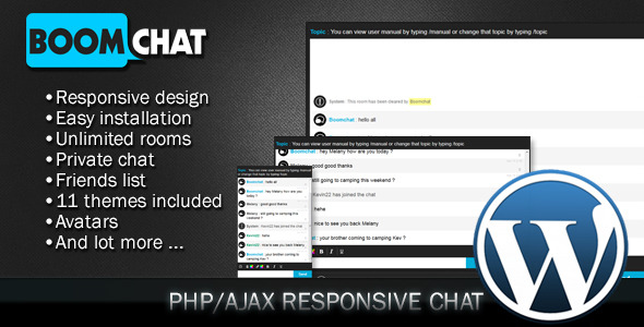 Boomchat PHP/AJAX Chat WordPress Edition Preview - Rating, Reviews, Demo & Download
