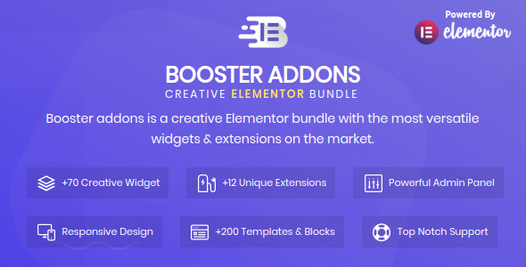 Booster Elementor Addons | Pro Creative Bundle Preview Wordpress Plugin - Rating, Reviews, Demo & Download