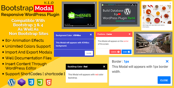 Bootstrap Modal – Responsive WordPress Plugin Preview - Rating, Reviews, Demo & Download
