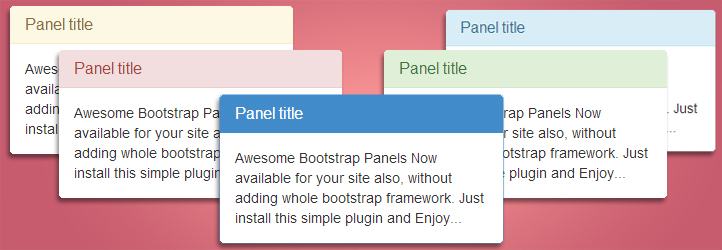Bootstrap Panels Preview Wordpress Plugin - Rating, Reviews, Demo & Download