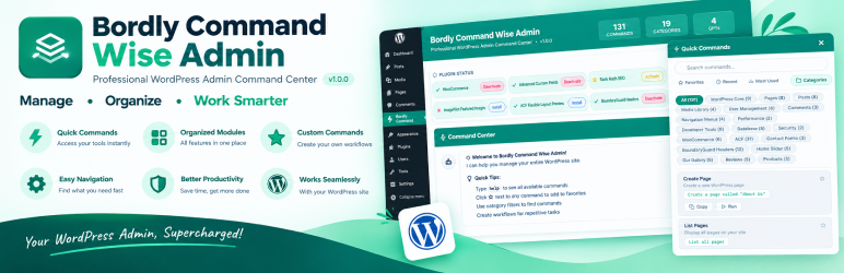 Bordly Command Wise Admin Preview Wordpress Plugin - Rating, Reviews, Demo & Download