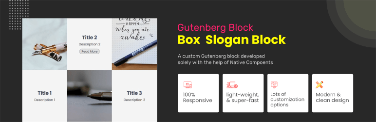 Box Slogan Gutenberg Block Preview Wordpress Plugin - Rating, Reviews, Demo & Download