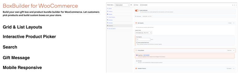 BoxBuilder For WooCommerce Preview Wordpress Plugin - Rating, Reviews, Demo & Download
