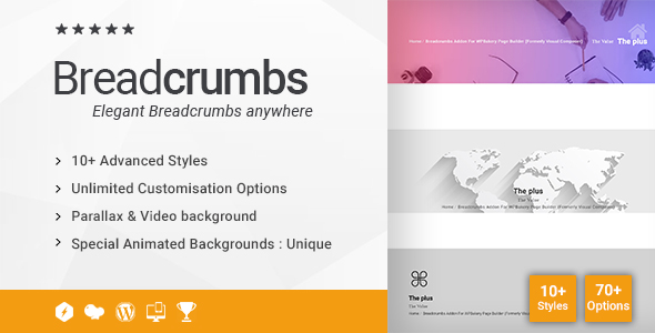 Breadcrumbs Addon For WPBakery Page Builder Preview Wordpress Plugin - Rating, Reviews, Demo & Download