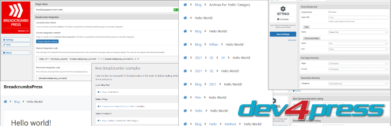 BreadcrumbsPress Preview Wordpress Plugin - Rating, Reviews, Demo & Download