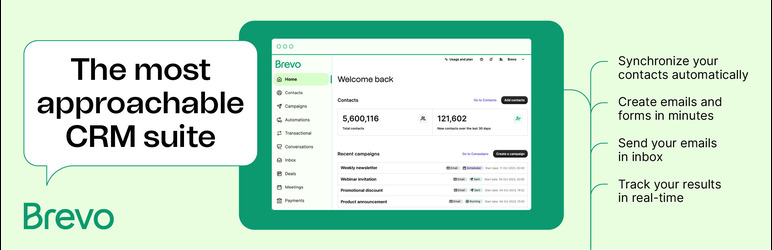 Brevo For WooCommerce Preview Wordpress Plugin - Rating, Reviews, Demo & Download