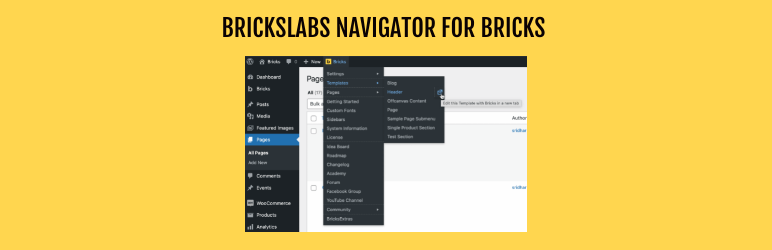 Bricks Navigator Preview Wordpress Plugin - Rating, Reviews, Demo & Download