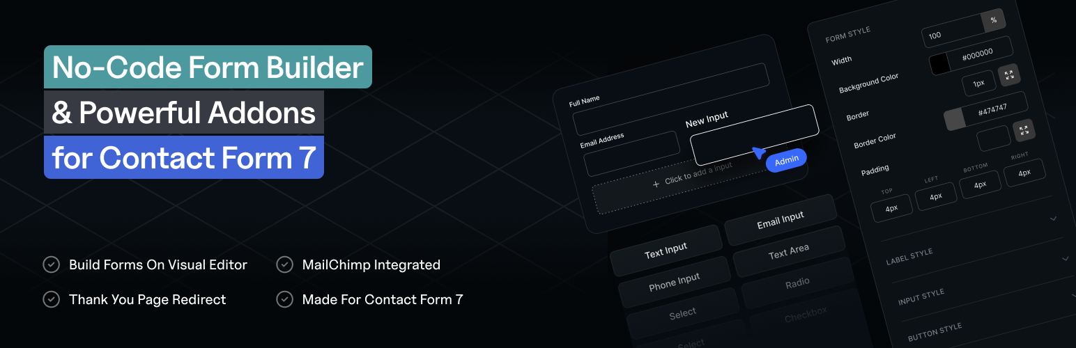 Bridhy – No-code Drag & Drop Form Builder For Contact Form 7 Preview Wordpress Plugin - Rating, Reviews, Demo & Download