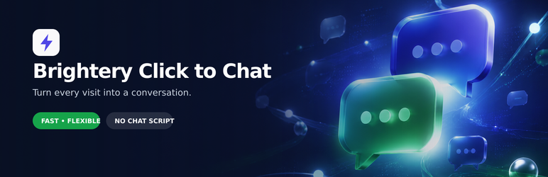 Brightery Click To Chat Preview Wordpress Plugin - Rating, Reviews, Demo & Download