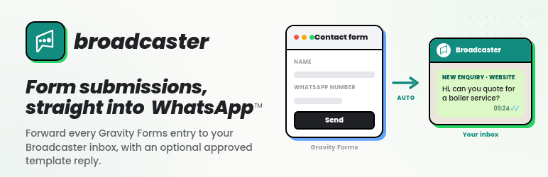 Broadcaster Auto Responder For Gravity Forms Preview Wordpress Plugin - Rating, Reviews, Demo & Download