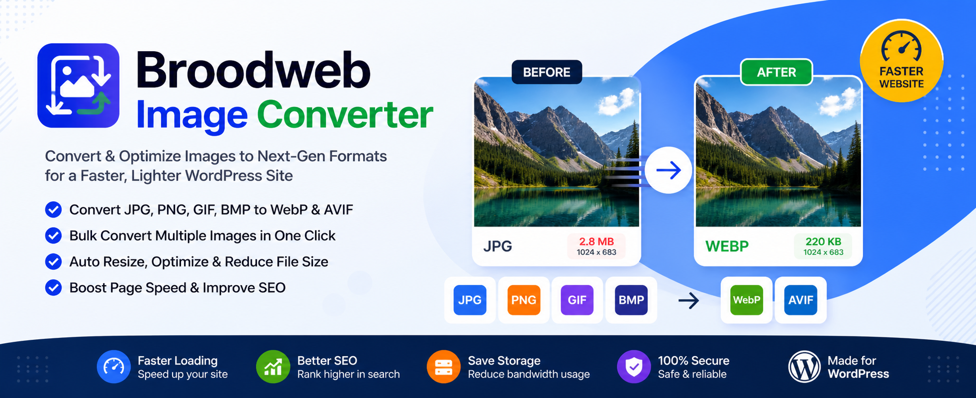 Broodweb Image Converter Preview Wordpress Plugin - Rating, Reviews, Demo & Download