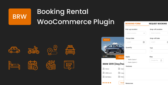 BRW – Booking Rental Plugin WooCommerce Preview - Rating, Reviews, Demo & Download
