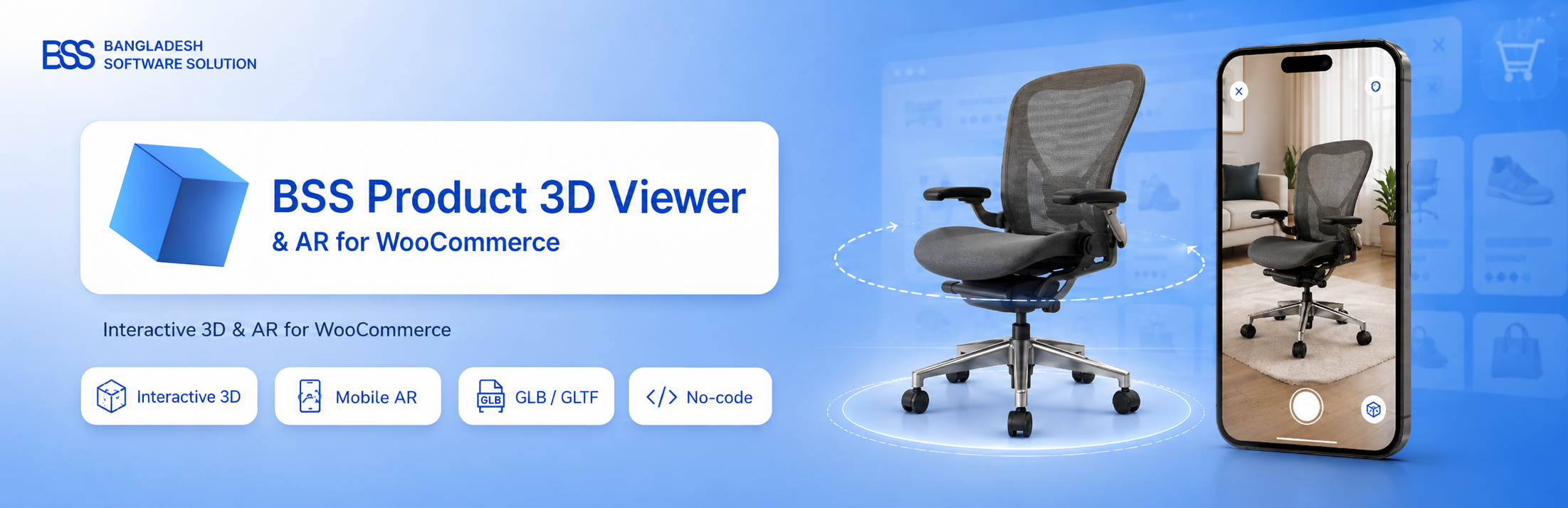BSS 3D Product Viewer & AR For WooCommerce Preview Wordpress Plugin - Rating, Reviews, Demo & Download