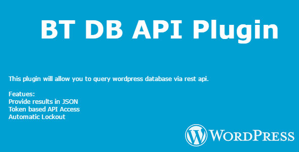 BT DB API Preview Wordpress Plugin - Rating, Reviews, Demo & Download