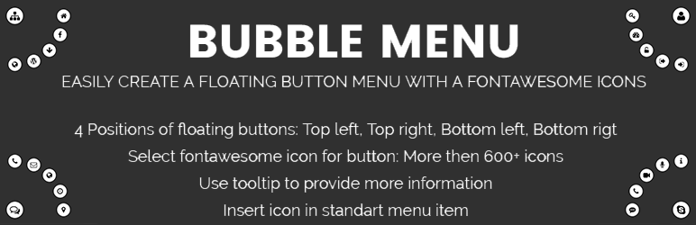 Bubble Menu – Circle Floating Menu Preview Wordpress Plugin - Rating, Reviews, Demo & Download