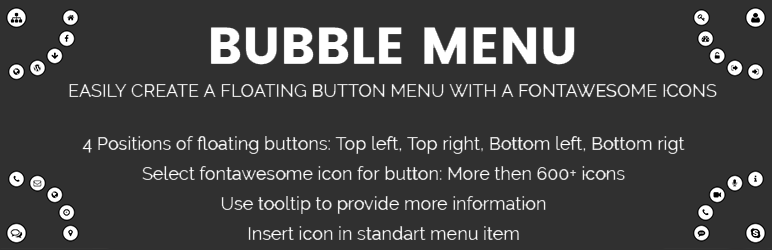 Bubble Menu – Sticky Navigation With Floating Button Menu Solution Preview Wordpress Plugin - Rating, Reviews, Demo & Download