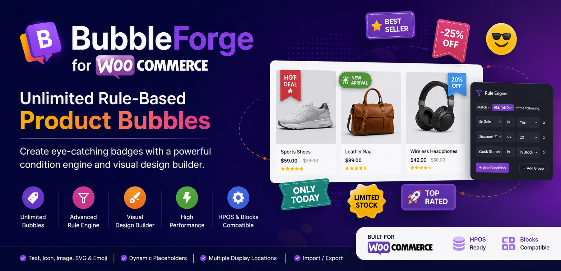 BubbleForge For WooCommerce Preview Wordpress Plugin - Rating, Reviews, Demo & Download