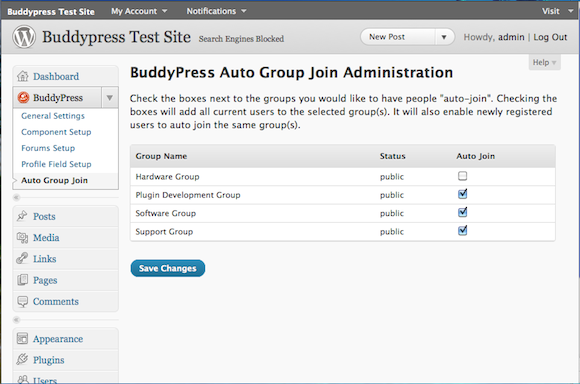 Buddypress Auto Group Join Preview Wordpress Plugin - Rating, Reviews, Demo & Download