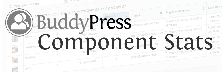Buddypress Component Stats Preview Wordpress Plugin - Rating, Reviews, Demo & Download