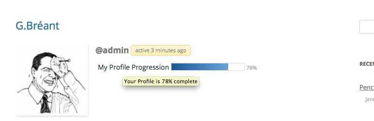 BuddyPress Profile Progression Preview Wordpress Plugin - Rating, Reviews, Demo & Download