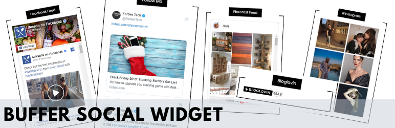 Buffer Social Widget – Social Feed Widgets For Sidebar/footer Area Wordpress Plugin - Rating, Reviews, Demo & Download