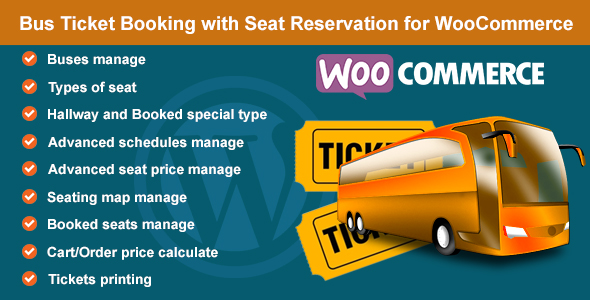 Bus Ticket Booking With Seat Reservation For WooCommerce Preview Wordpress Plugin - Rating, Reviews, Demo & Download