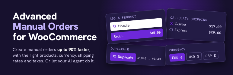 Business Bloomer Advanced Manual Orders For WooCommerce Preview Wordpress Plugin - Rating, Reviews, Demo & Download