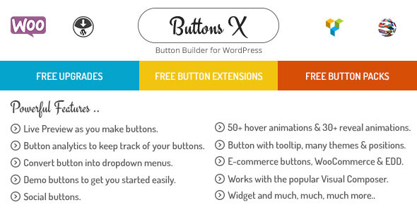 Buttons X – Powerful Button Builder Plugin for Wordpress Preview - Rating, Reviews, Demo & Download