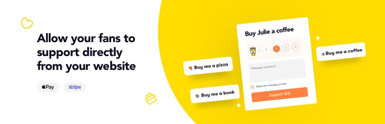 Buy Me A Coffee – Button And Widget Plugin Preview - Rating, Reviews, Demo & Download