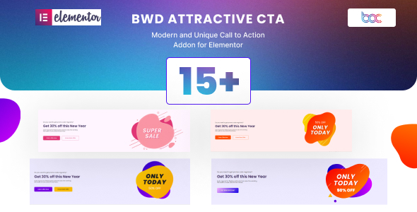 BWD Call To Action Addon For Elementor Preview Wordpress Plugin - Rating, Reviews, Demo & Download
