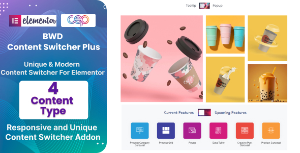 BWD Content Switcher Plus Addon For Elementor Preview Wordpress Plugin - Rating, Reviews, Demo & Download