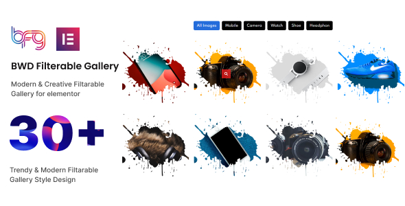 BWD Filterable Gallery Addon For Elementor Preview Wordpress Plugin - Rating, Reviews, Demo & Download