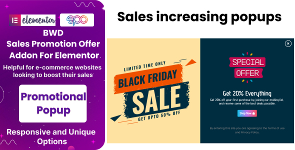 BWD Sales Promotion Offer Addon For Elementor Preview Wordpress Plugin - Rating, Reviews, Demo & Download
